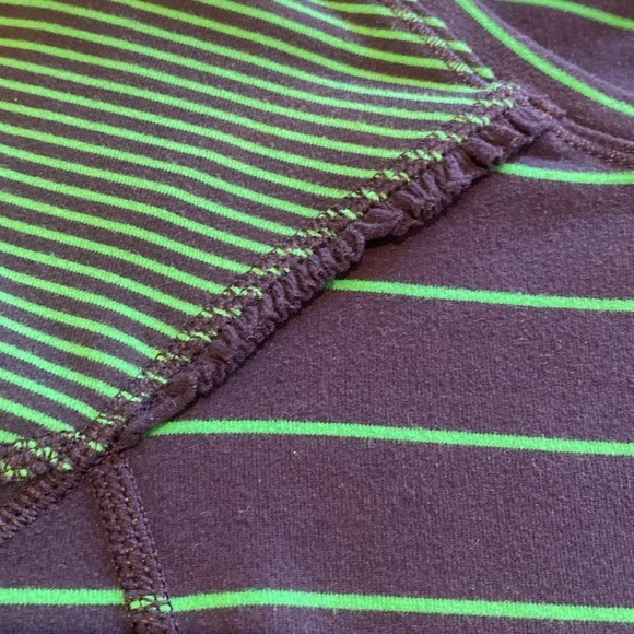 Lululemon Full Tilt L/S Slalom Stripe Inkwell Hyper Stripe Green Bean Inkwell 6 - Picture 5 of 11